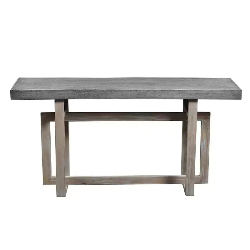 Console-buffet Royal Hampton Artisan de 59 po avec base géométrique entrelacée
