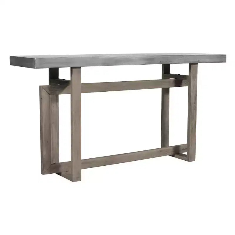 Console-buffet Royal Hampton Artisan de 59 po avec base géométrique entrelacée