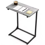 C-shaped End table, side table, sofa C-shaped table, metal frame sofa table, large area sofa table for living room, bedroom and home office