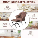 Fauteuil paresseux avec ottoman, Chaise de lecture moderne, Housse amovible et lavable, Soutien ergonomique, pour Chambre, Salon