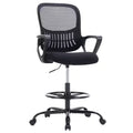Okak Modern High Office Chair with Adjustable Foot Ring, Computer Chair with Mesh Backrest, Swivel Chair for Study, Reading Room, Office