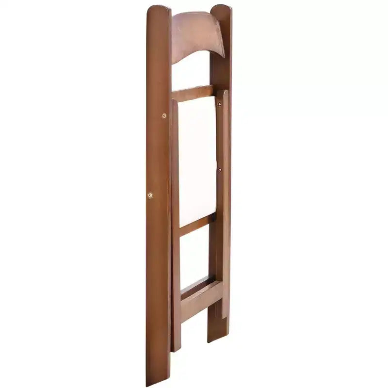 Okak Lot de 4 Chaises de Salle à Manger Rustiques Pliantes en Bois avec Assise Rembourrée, Chaises d'Appoint Pliantes pour Salle à Manger, Salon
