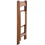 Okak Lot de 4 Chaises de Salle à Manger Rustiques Pliantes en Bois avec Assise Rembourrée, Chaises d'Appoint Pliantes pour Salle à Manger, Salon