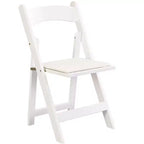 Okak Lot de 4 Chaises de Salle à Manger Rustiques Pliantes en Bois avec Assise Rembourrée, Chaises d'Appoint Pliantes pour Salle à Manger, Salon