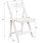 Okak Lot de 4 Chaises de Salle à Manger Rustiques Pliantes en Bois avec Assise Rembourrée, Chaises d'Appoint Pliantes pour Salle à Manger, Salon