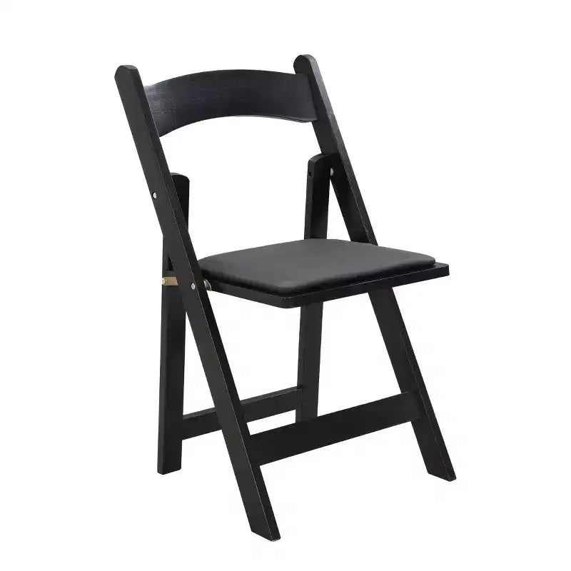 Okak Lot de 4 Chaises de Salle à Manger Rustiques Pliantes en Bois avec Assise Rembourrée, Chaises d'Appoint Pliantes pour Salle à Manger, Salon