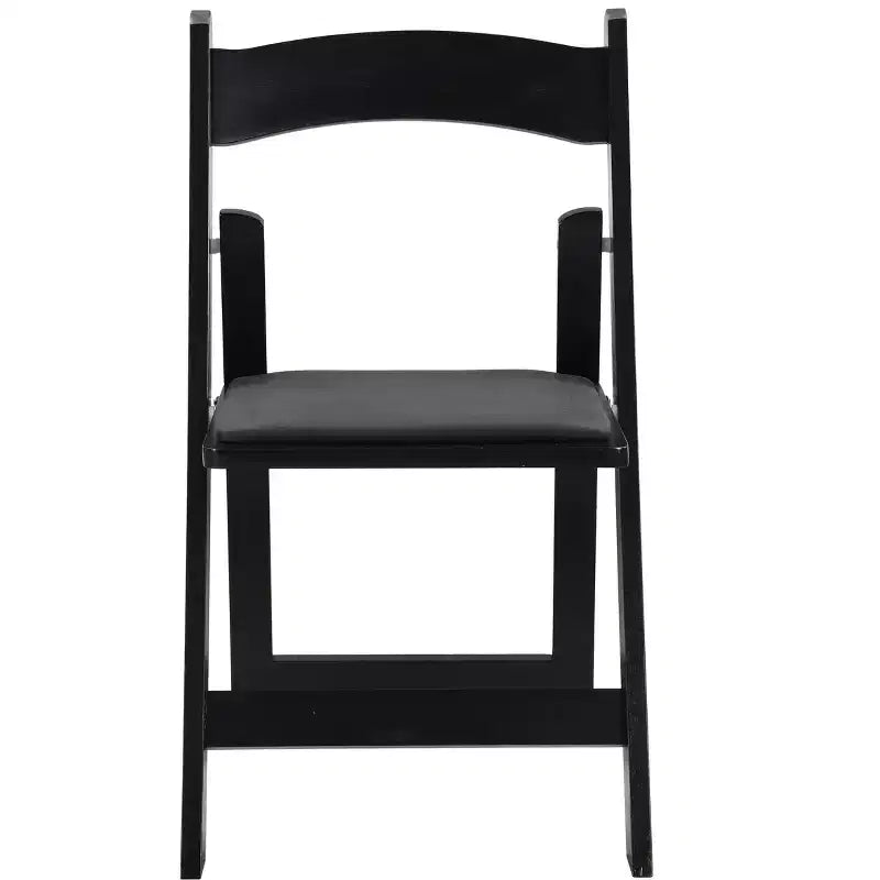 Okak Lot de 4 Chaises de Salle à Manger Rustiques Pliantes en Bois avec Assise Rembourrée, Chaises d'Appoint Pliantes pour Salle à Manger, Salon
