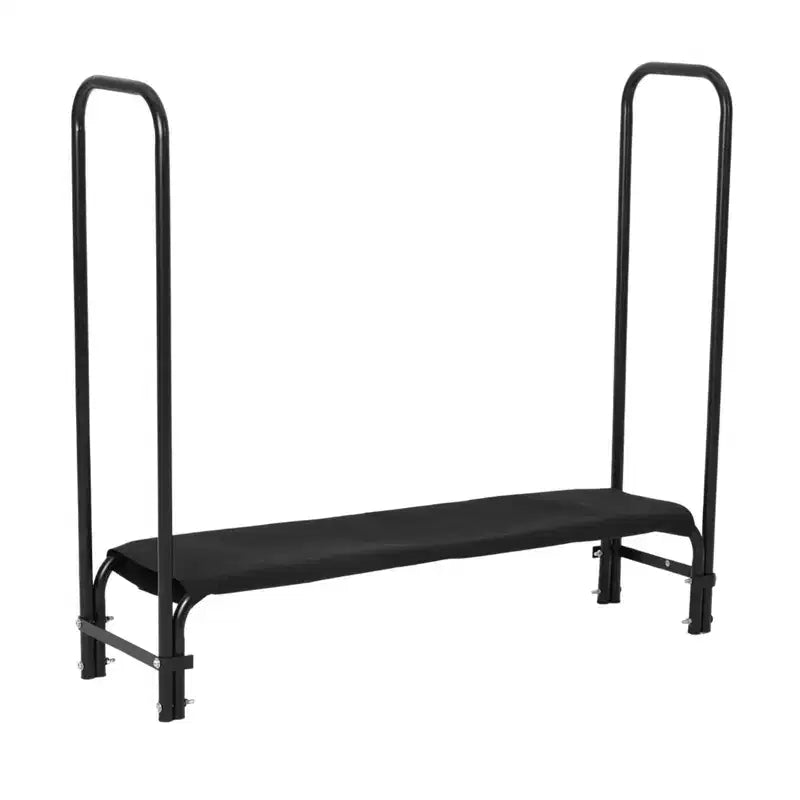 Range-bûches 120 cm d'extérieur et d'intérieur, porte-bûches robuste en acier maillé pour cheminée, terrasse, empileur de bois durable