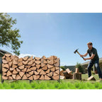 Range-bûches 120 cm d'extérieur et d'intérieur, porte-bûches robuste en acier maillé pour cheminée, terrasse, empileur de bois durable