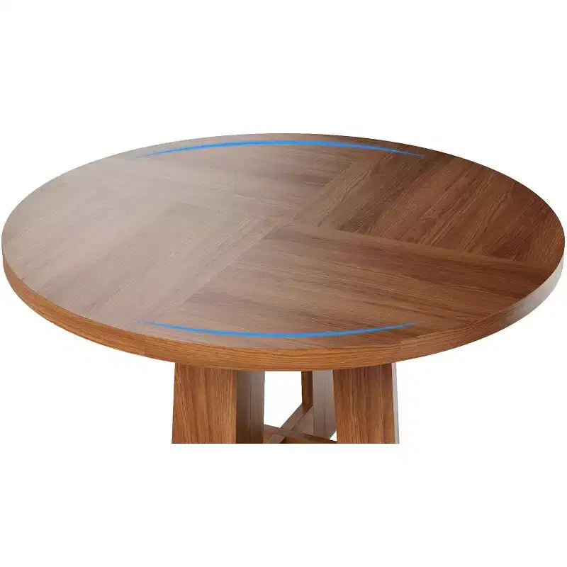 Table à manger ronde moderne à 7 pieds, table de cuisine robuste de 42 pouces pour coin petit-déjeuner, appartement ou bureau à domicile, 4 à 6 places