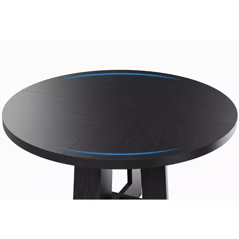 Table à manger ronde moderne à 7 pieds, table de cuisine robuste de 42 pouces pour coin petit-déjeuner, appartement ou bureau à domicile, 4 à 6 places