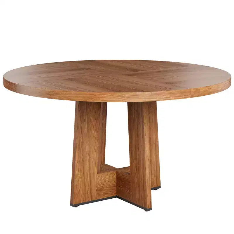 Table à manger ronde moderne à 7 pieds, table de cuisine robuste de 42 pouces pour coin petit-déjeuner, appartement ou bureau à domicile, 4 à 6 places