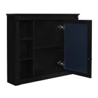 FAMYYT Armoire à pharmacie rectangulaire à montage en surface de 35 po L x 28 po H avec miroir, miroir haute définition, rangement spacieux