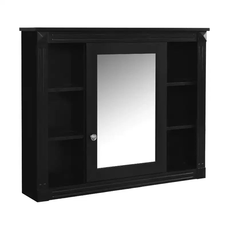 FAMYYT Armoire à pharmacie rectangulaire à montage en surface de 35 po L x 28 po H avec miroir, miroir haute définition, rangement spacieux