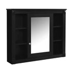 FAMYYT Armoire à pharmacie rectangulaire à montage en surface de 35 po L x 28 po H avec miroir, miroir haute définition, rangement spacieux