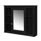 FAMYYT Armoire à pharmacie rectangulaire à montage en surface de 35 po L x 28 po H avec miroir, miroir haute définition, rangement spacieux