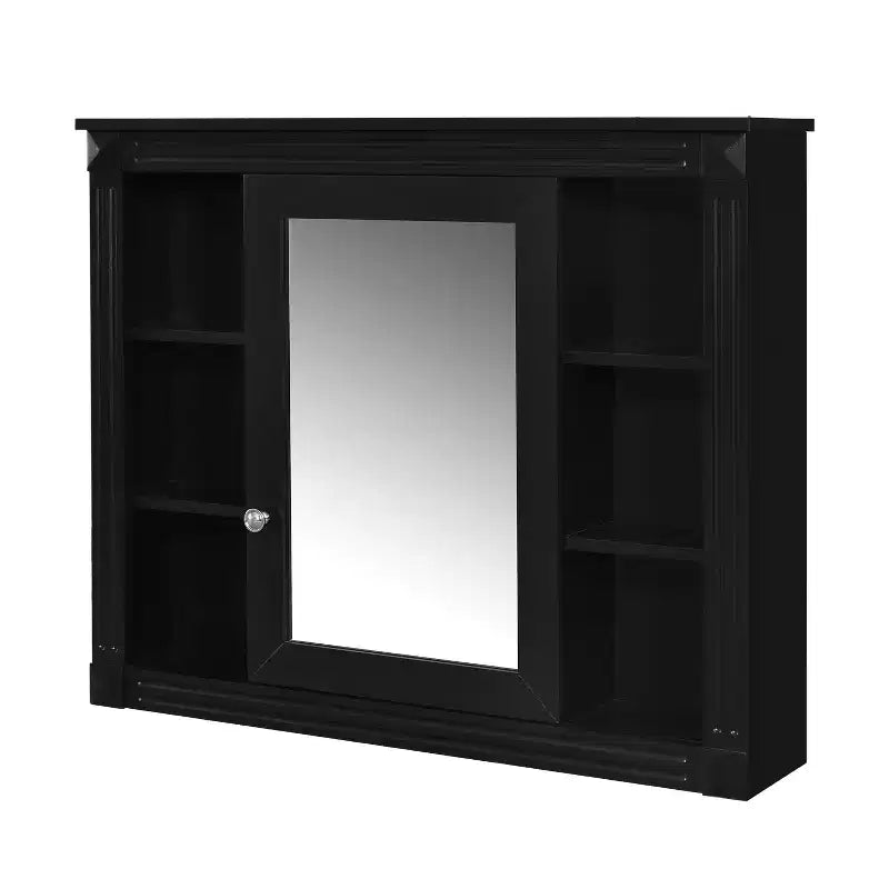 FAMYYT Armoire à pharmacie rectangulaire à montage en surface de 35 po L x 28 po H avec miroir, miroir haute définition, rangement spacieux