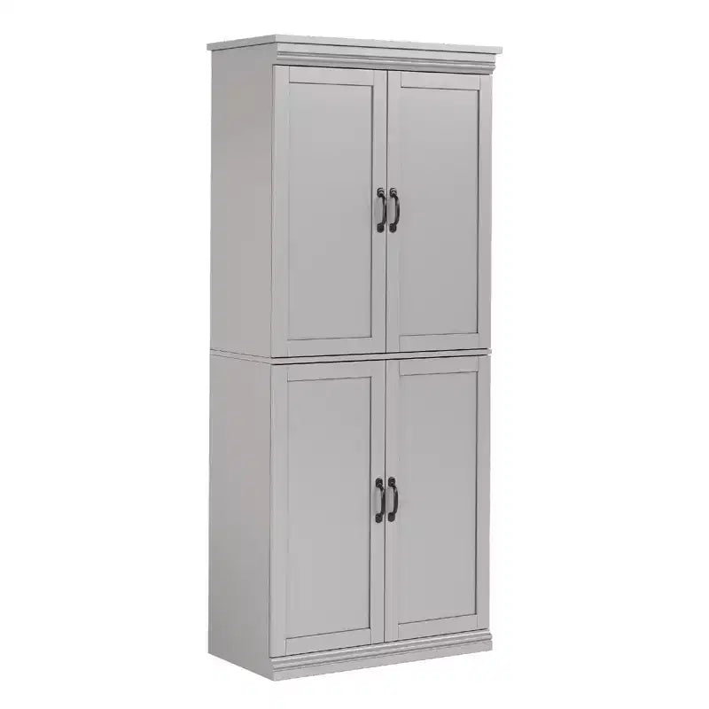 Meuble de rangement de cuisine autoportant GustoWave, armoire de rangement de 178 cm avec portes et étagères réglables