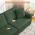 Canapé moderne 84 po pour salon, 2 coussins moelleux et cadre en bois robuste, housse amovible lavable, canapé nuage en peluche, pour salon