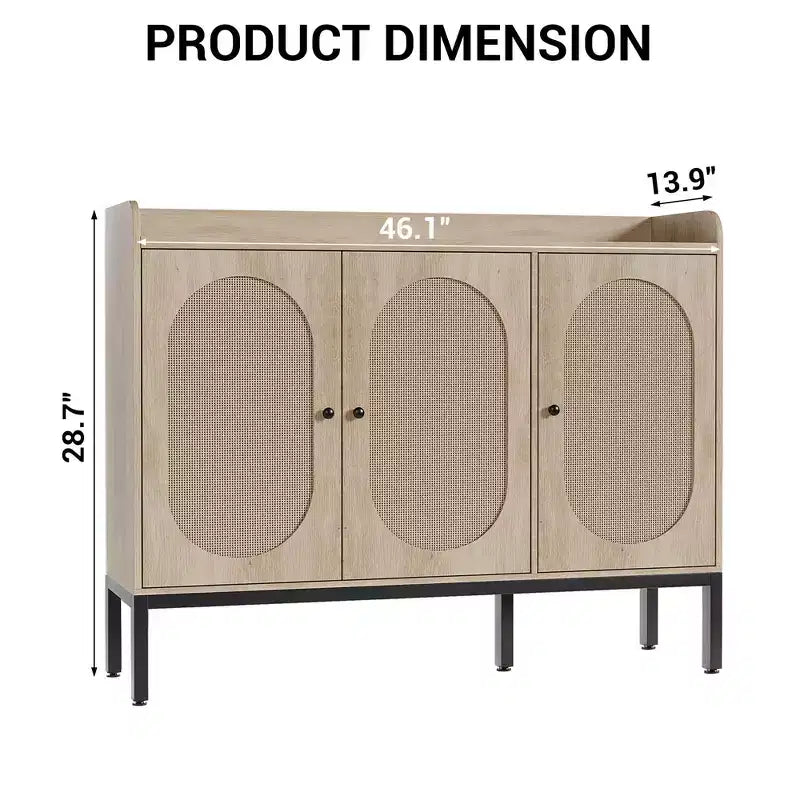 Meuble à chaussures 8 niveaux 3 portes, Organiseur de rangement de chaussures autoportant avec étagères réglables, Salon, Placard,