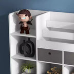 Bibliothèque pour enfants avec tiroirs, meuble de rangement au sol, bibliothèque moderne avec compartiments