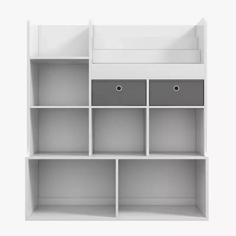 Bibliothèque pour enfants avec tiroirs, meuble de rangement au sol, bibliothèque moderne avec compartiments