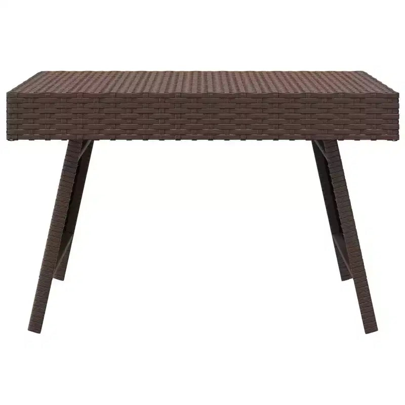 Table d'appoint marron en résine tressée, Acier thermolaqué Compact Pliable