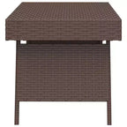 Table d'appoint marron en résine tressée, Acier thermolaqué Compact Pliable