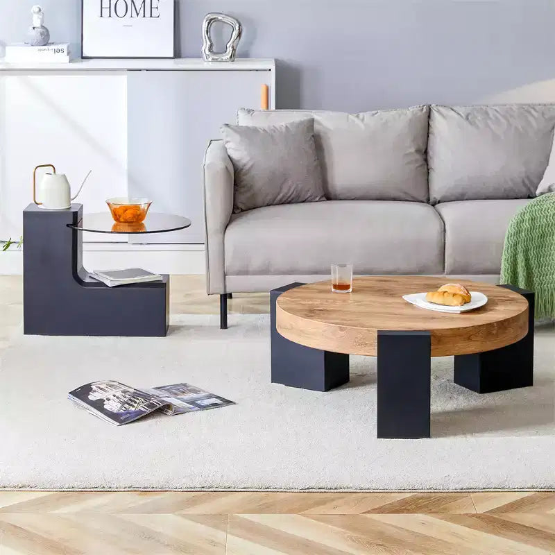 Table basse détachable à 2 niveaux, table d'appoint peu encombrante pour salon/chambre