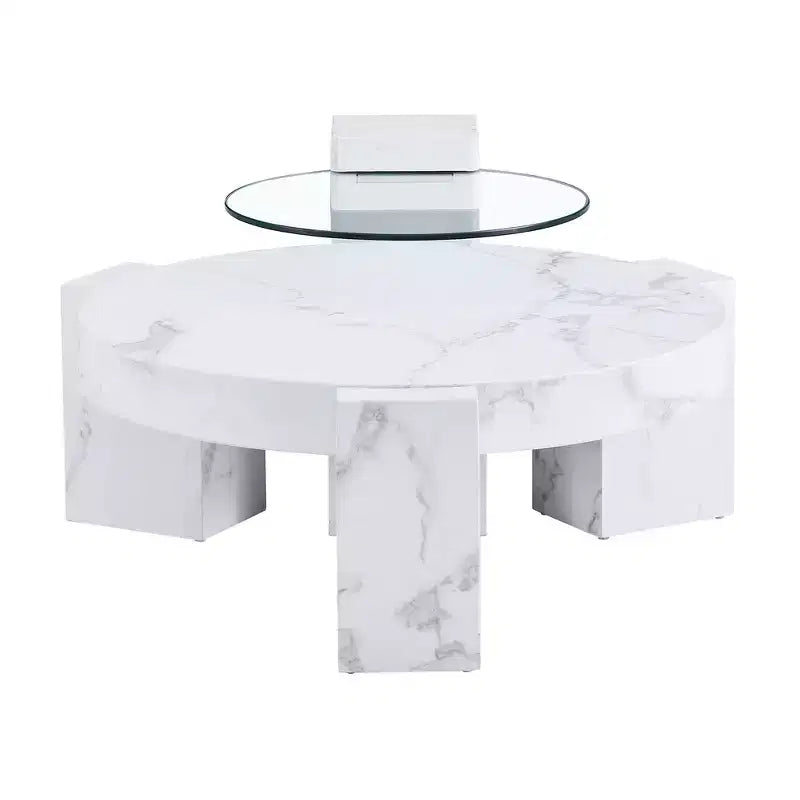 Table basse détachable à 2 niveaux, table d'appoint peu encombrante pour salon/chambre