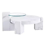 Table basse détachable à 2 niveaux, table d'appoint peu encombrante pour salon/chambre