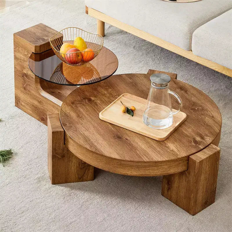 Table basse détachable à 2 niveaux, table d'appoint peu encombrante pour salon/chambre