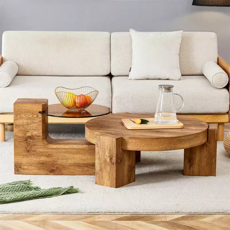 Table basse détachable à 2 niveaux, table d'appoint peu encombrante pour salon/chambre