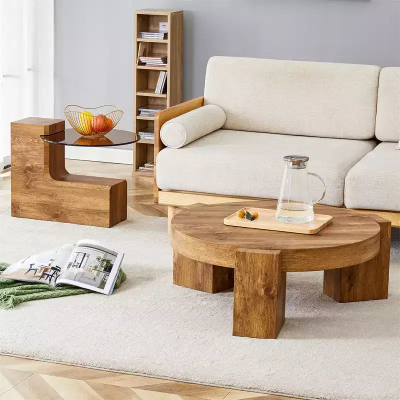 Table basse détachable à 2 niveaux, table d'appoint peu encombrante pour salon/chambre
