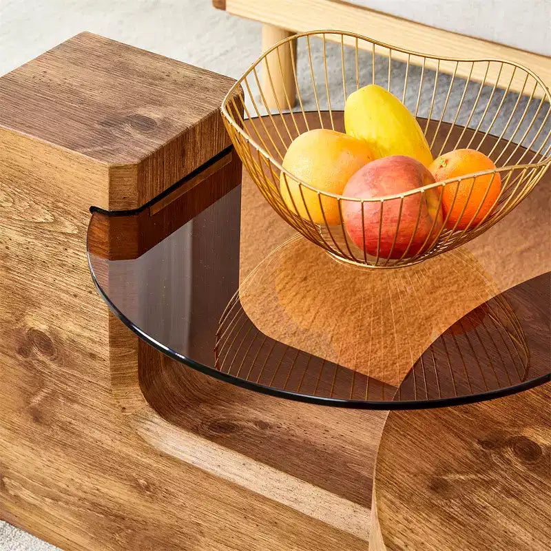 Table basse détachable à 2 niveaux, table d'appoint peu encombrante pour salon/chambre