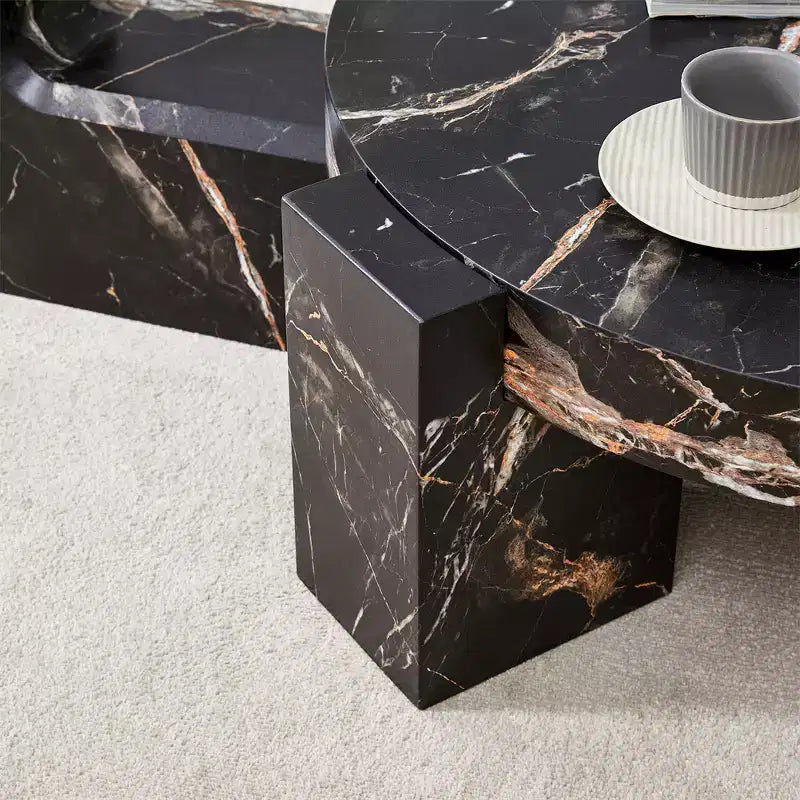 Table basse détachable à 2 niveaux, table d'appoint peu encombrante pour salon/chambre