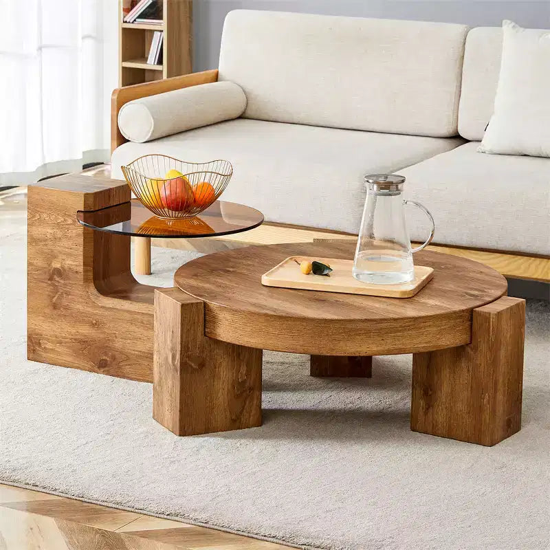 Table basse détachable à 2 niveaux, table d'appoint peu encombrante pour salon/chambre