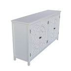 Buffet de rangement GDFStudio Hugo en bois de sapin de 60,00 po avec 4 portes