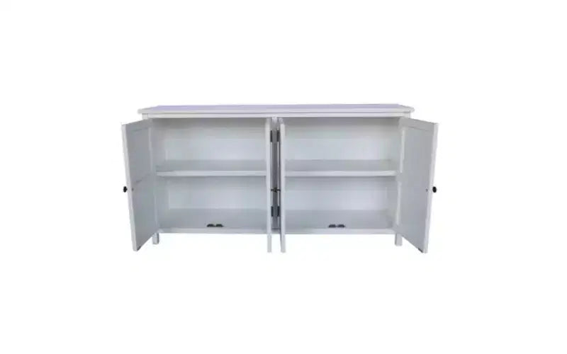 Buffet de rangement GDFStudio Hugo en bois de sapin de 60,00 po avec 4 portes
