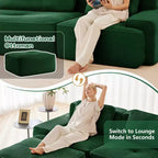 Canapé modulable moderne touffeté Okak avec oreillers, canapé profond pour salon, appartement, chambre d'amis