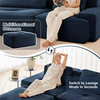 Canapé modulable moderne touffeté Okak avec oreillers, canapé profond pour salon, appartement, chambre d'amis
