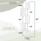 Sorbus Étagère murale d'angle flottante zig-zag à 5 niveaux (101,6 cm de haut) pour salon, chambre, bureau et plus – Solution de rangement peu encombrante