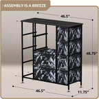 Commode Sorbus à 12 tiroirs – Unité de rangement avec cadre en acier, plateau et poignée en bois – Grande commode pour chambre, chambre d'enfant, etc.