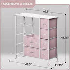 Commode Sorbus à 12 tiroirs – Unité de rangement avec cadre en acier, plateau et poignée en bois – Grande commode pour chambre, chambre d'enfant, etc.