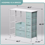 Commode Sorbus à 12 tiroirs – Unité de rangement avec cadre en acier, plateau et poignée en bois – Grande commode pour chambre, chambre d'enfant, etc.