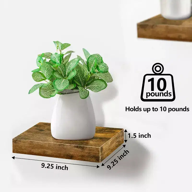 Sorbus Lot de 3 Étagères Murales Flottantes Carrées de 23 cm - pour Décoration de Salon, Chambre, Salle de Bain, Maison et Cuisine
