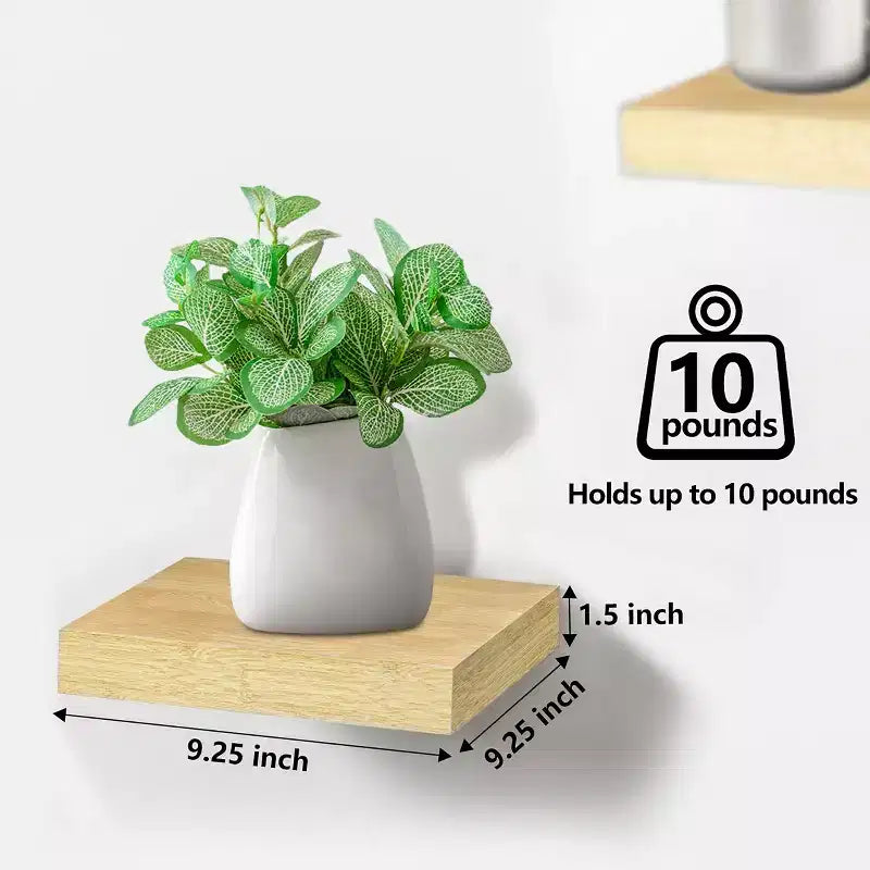 Sorbus Lot de 4 Étagères Murales Flottantes Carrées de 23 cm – pour Chambre, Cuisine, Salon, Salle de Bain