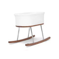 Delta Children Rockaway Rocking Bassinet with Solid Wood Feet, Ivory