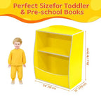 Étagère GustoWave pour Livres d'Enfants, Meuble de Rangement 3 Niveaux en Bois pour Jouets, Armoire de Rangement en Bois pour Jouets, Armoire de Rangement de 24 L, Idéale pour Chambre d'Enfant, Salle de Jeux, Couloir