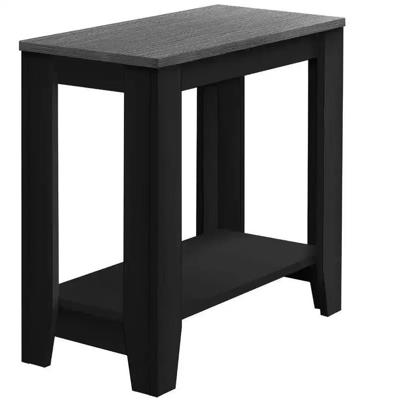 Table d'appoint moderne Okak avec pieds en boucle, table d'extrémité avec étagère de rangement inférieure et plateau épais, table de canapé pour salon